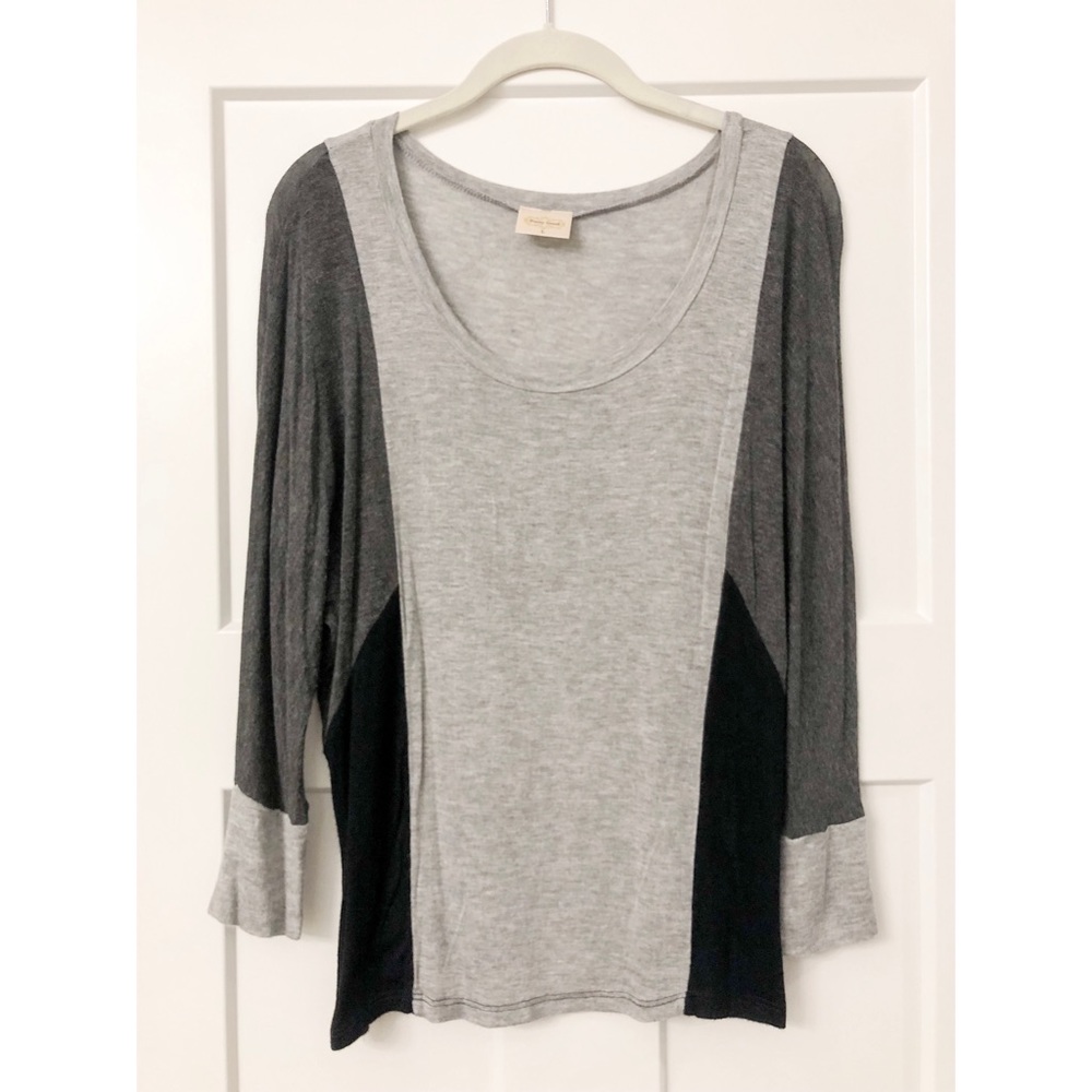 Neutral Color Block Top